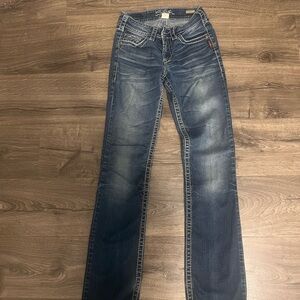 Silver Jeans Women's Straight Leg in Dark Blue